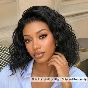 【 C Side Part】UNice 250% Bye-Bye Slip Water Wavy Bob Wig Glueless 6X4 Minimalist Lace Human Hair Wigs Natural Looking Bleached Knots summer wig