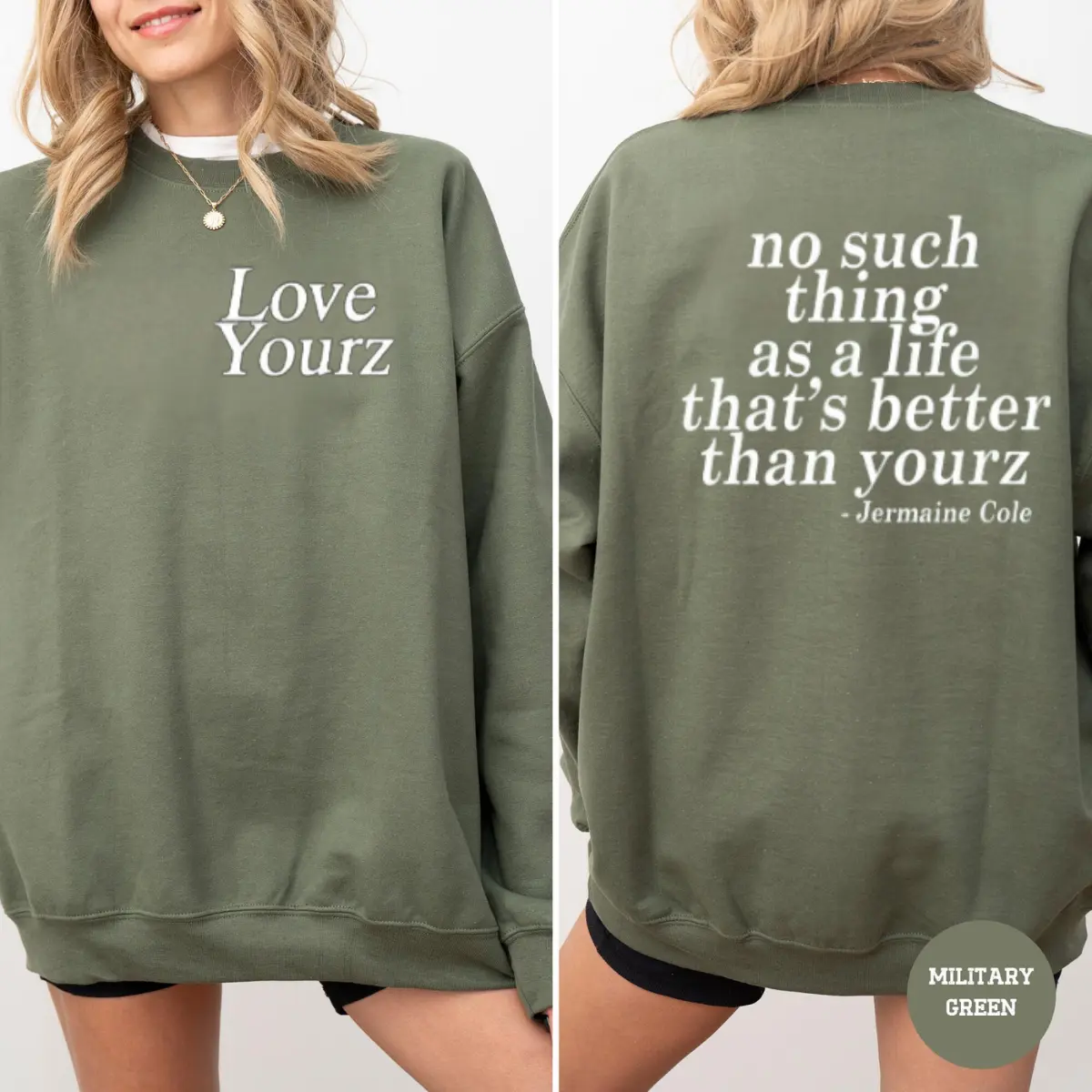 J Cole Dreamville Love Yourz Lyrics Graphic Sweatshirt VERSION 2, J Cole sweatshirt, Cotton sweats hirt swap gift for women and men