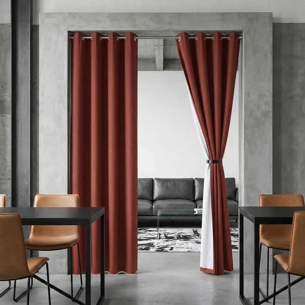 2-Panel Blackout Linen Curtains – Thermal Insulated Solid Color Curtains Made of Soft Heavyweight Fabric with Metal Grommets, Multi-Purpose Divider Curtains for Bedrooms, Studies and Kitchens