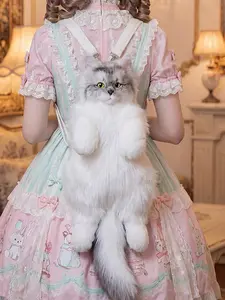 Maine Coon Plush Backpack, Cute Style Soft Polyester Fabric, Lightweight Adjustable Straps, Ideal for Daily Use, School, Birthday Gift