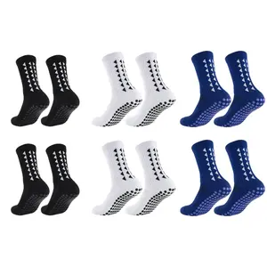 Unisex Anti-Slip Cushioned Soccer Grip Socks - 3/6/10 Pairs, Mid-Calf, Breathable, for Training Matches & Workouts, Anti-Slip Sports Socks, Cushioned Sports Socks