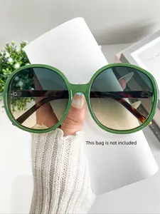 Unisex Vintage Round Frame Sunglasses, Trendy Casual Sunglasses for Everyday Use, Fashion Accessories for Outdoor Activities