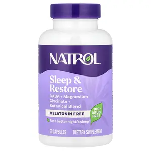Natrol Sleep & Restore, Melatonin Free, 60 Capsules
