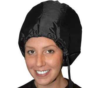 Bonnet Hood Hair Dryer Attachment for Drying, Styling, Curling, and Deep Conditioning, Adjustable, Storage Bag Included, Black