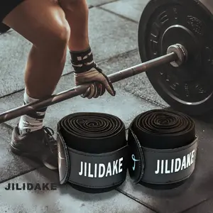 JILIDAKE Fitness Wrist Wraps Professional Support for Bench Press Weightlifting Push Ups Anti Sprain Compression Wrist Straps for Strength Training