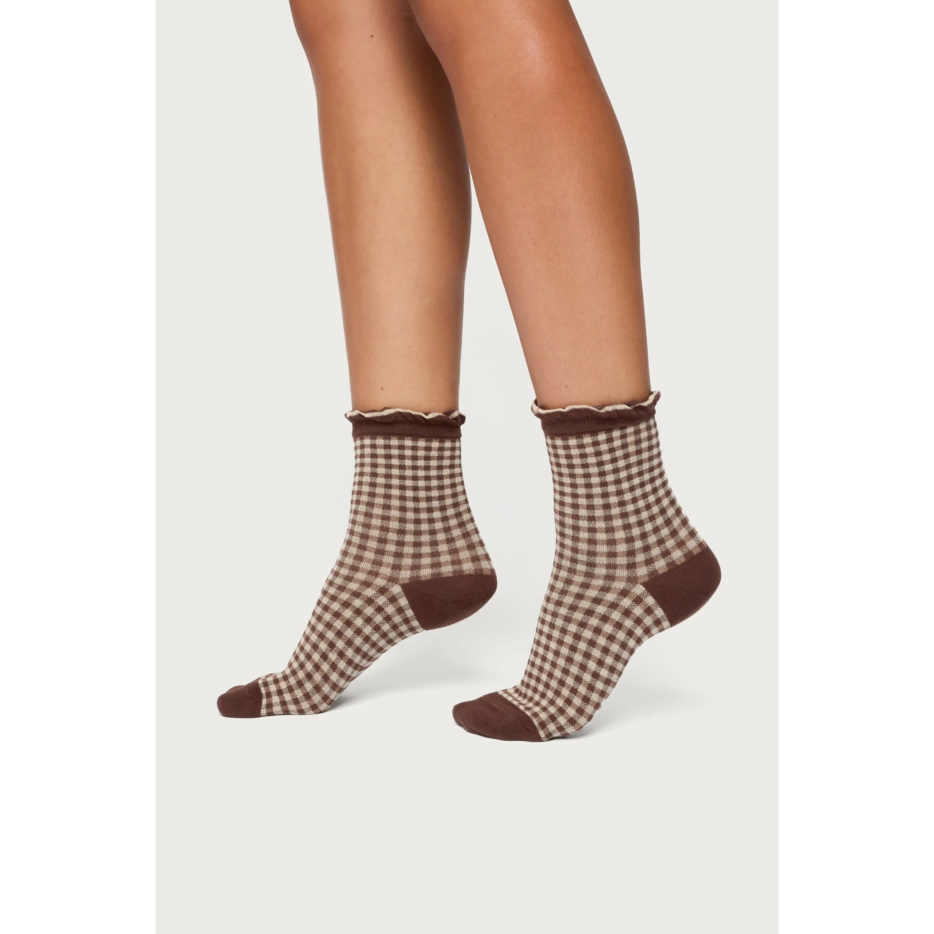Frilled Gingham Socks Frilled Gingham Socks