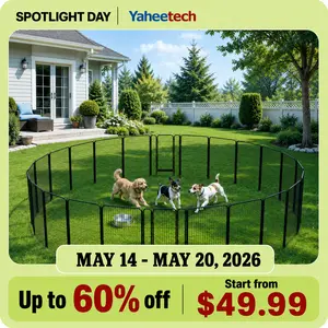 【Heavy Duty】Yaheetech Dog Playpen 6/8/12/16 Panels Metal Pet Playpen, Outdoor Indoor Dog Exercise Barrier Fence, 24/32/40/47 inch summervibes