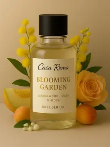Casa Roma Blooming Garden Aroma Oil – Luxury Hotel-Inspired Cold-Air Diffuser Oil Blend with Melon, Mimosa, Freesia & Sandalwood – Compatible with Casa Roma & Waterless Diffusers (120ml Bottle)