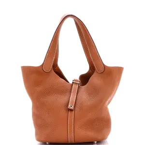 Pre-owned HERMÈS material Bucket Bags Hermes Picotin Lock Bag Clemence MM by Rebag