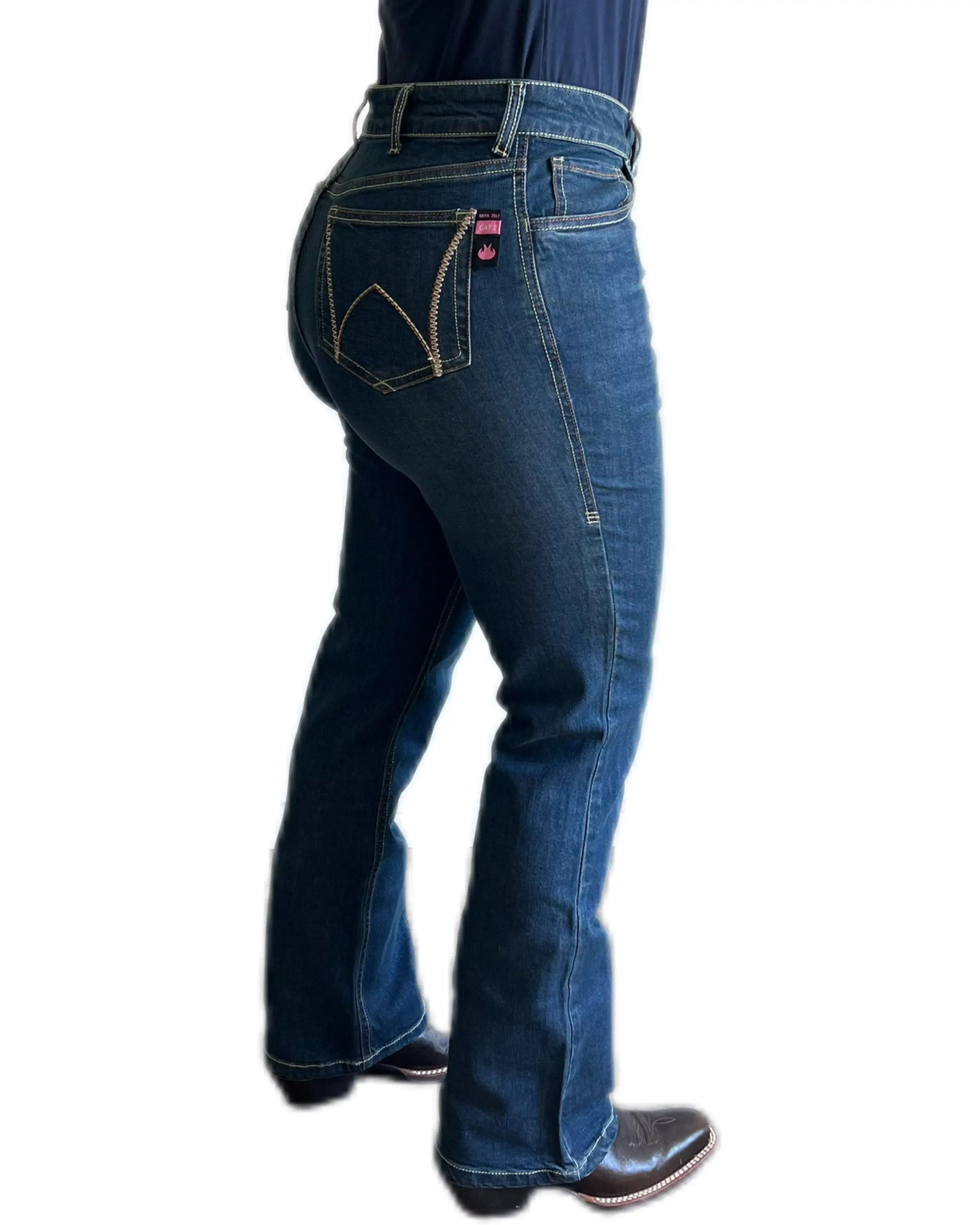 Women's Classic Bootcut FR Jeans, Blue Denim, Everyday Casual Style, Comfortable Fit