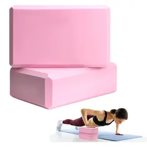 2 Pcs Yoga Blocks, 9"x6"x3" Foam Blocks Yoga Props for Pilates Stretching and Meditation Exercise Blocks Lightweight Yoga Essentials