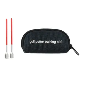 1 Set Golf Putting Trainer,Magnetic Alignment Aid,3-Section Detachable Swing Training Aid,Chipping Direction Indicator,Portable Home Practice Kit,Suitable for Beginners and Professionals