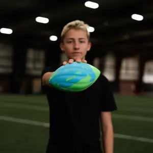 Premium Foam Football - Junior Size Spiral Neon Two Color