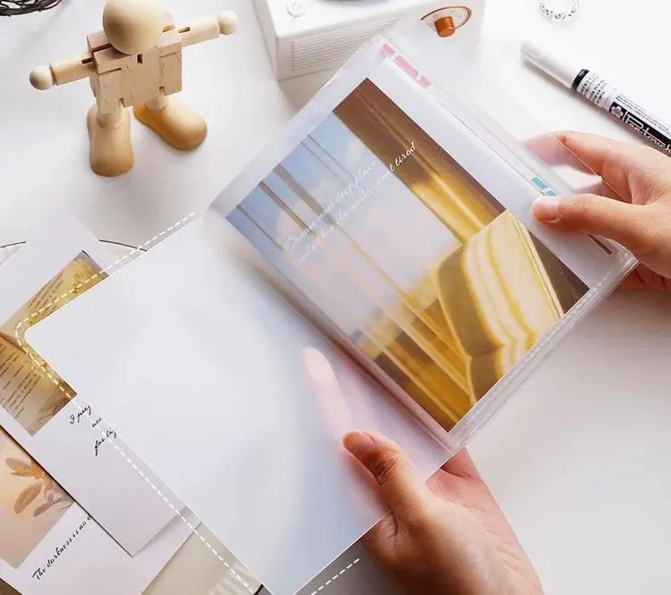 A6 Clear Storage Binder - Compact Design for Organizing Documents, Ideal for School or Office Use