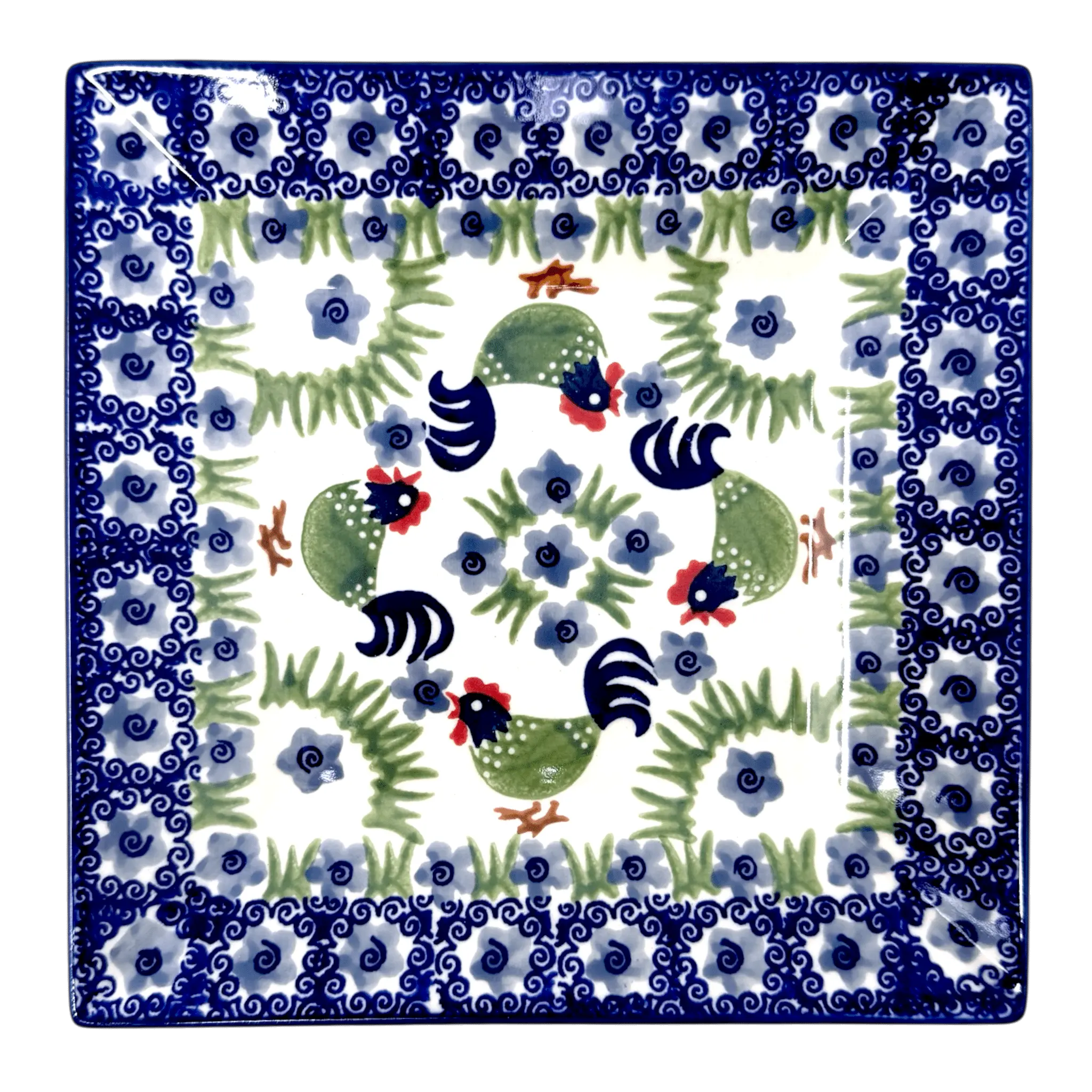 Plate, Square, Dessert, 7" in "Rise & Shine" by Manufaktura | T158U-P319