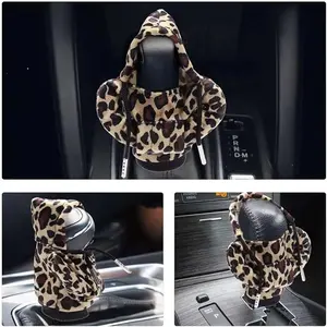 Universal Car Gear Shift Knob Cover, Shift Lever Cover, Leopard Print Interior Decoration, Stylish Car Accessories, Durable Fabric Material, Easy Installation