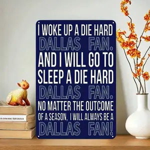 Dallas Cowboys NFL Aluminum Wall Sign Vintage Retro 8x12 Inch Weatherproof Decorative Plaque for Man Cave Bar Garage Home Office Decor