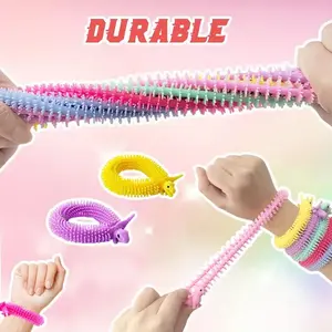 Set of 40 Stretchy Rope Toys, Dinosaur & Alpaca Sensory Noodles, Textured Elastic Ropes, Ideal for Adults, Kids, Parties, Gifts