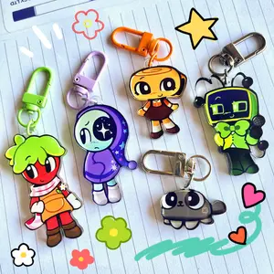 Dandy's World Main Toons Keychain - Sprout, Astro, Cosmo, Vee, Pebble - Cute, Kawaii Keychains, Cute Accessory, Fun Charm For Backpack Or Purse | High Quality and Customer Favorite Items