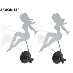 2 pieces set Chrome Plastic Waving Lady, Premium Quality