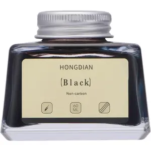 Hongdian Fountain Pen Bottled Ink Black, 60ml Fountain Pen Bottled Ink, Non Carbon