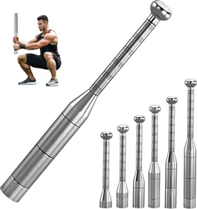 Adjustable Macebell, 6/8-in-1 Indian Club Weighted for Strength Training (6.6/8.8/11/13.2/15.4/17.6LBs), Shoulder & Grip Workouts, Progressive Weight System