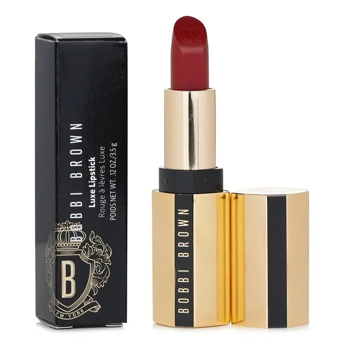 Bobbi Brown Luxe Lipstick - #808 Ruby, Makeup Cosmetic Lip Care Product, 3.5g/0.12oz, Moisture & Nourishing Formula, Colored Lipstick & Lip Gloss