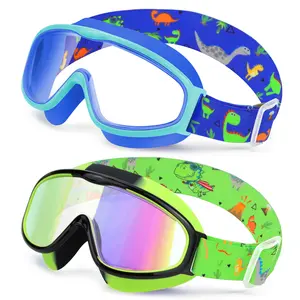 [Spring Shine]Vvinca Kids pool accessories-Goggles with Comfort Fabric Strap, Kids Swim Goggles Wide View Anti-Fog/UV No Leaking Swimming Goggles for 3-12 swimming goggles