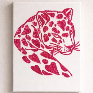 Cheetah Rhinestone Canvas Art KIT