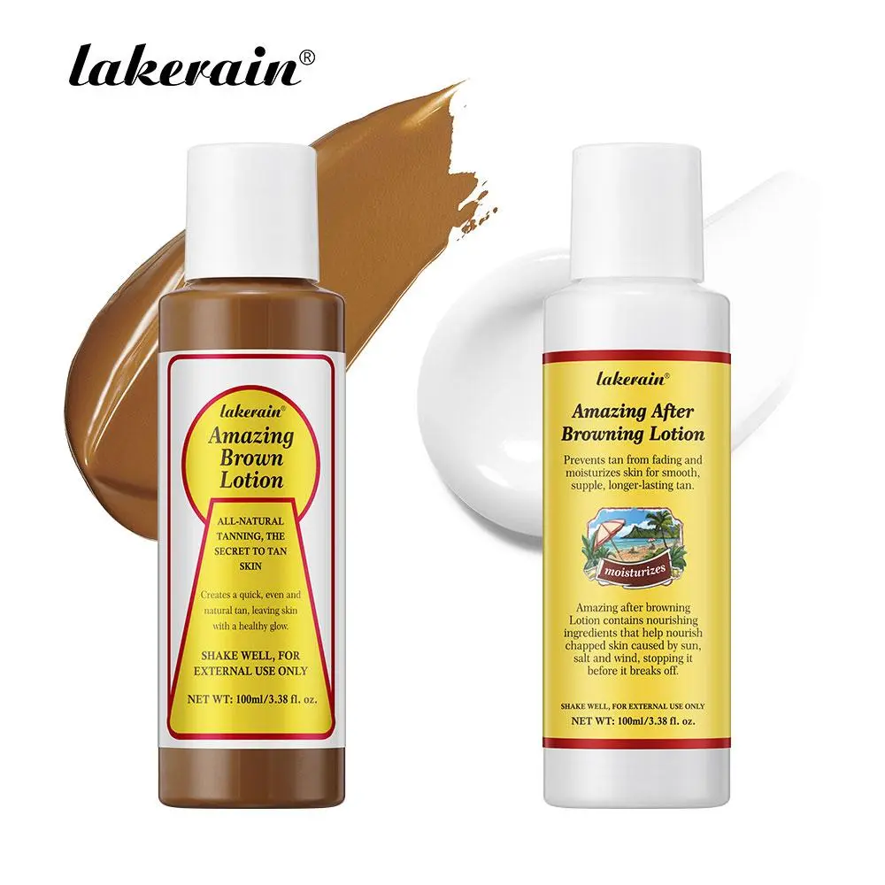 Tanning Lotion Set, Tanning Products, Sunbed and Beach Tan Accelerator with Bronzer, Self-Tanning Water and Moisturizing Color-Locking Tan Extender for Long-Lasting Tan, Body Care Moisturizer, Moisturizing Bronzing Tanner, Self Tanner