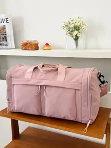 Women's Large Capacity Travel Bag, Foldable Waterproof Handbag, Lightweight Business & Fitness Bag, Multi-Functional Crossbody Sports Tote, Swim Gear Organizer, Travel Duffle Bag, Lightweight Travel Carrier, Travel Carryall