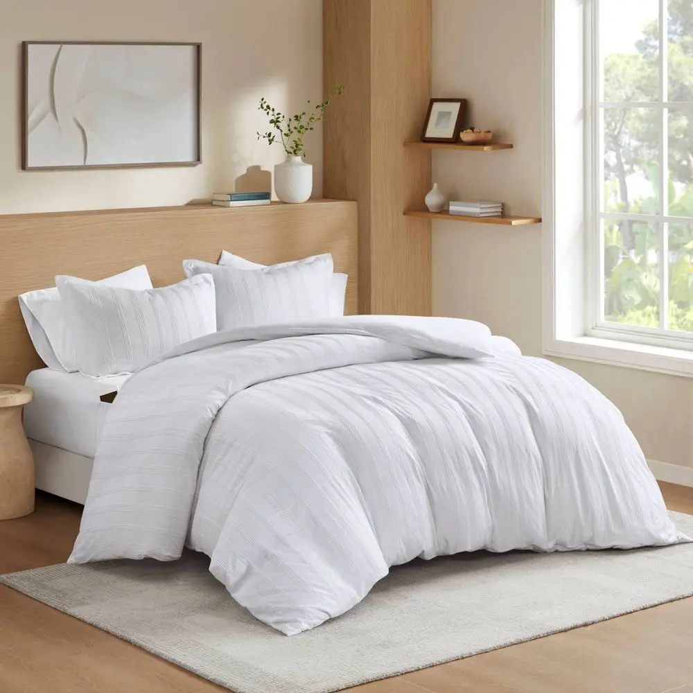 510 Design Logan Woven Striped Duvet Cover Set