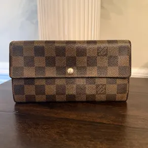 Pre-owned Louis Vuitton CANVAS Small Leather Goods Damien Ebene Sarah wallet 2007