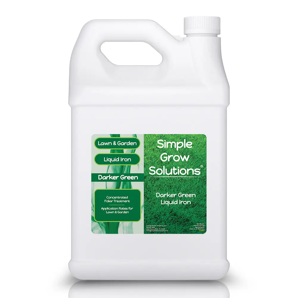 Darker Green - Liquid Iron & Micronutrient Fertilizer - Boost Grass Color - Deep Green Results - Simple Lawn Solutions - 1 Gallon