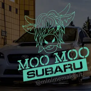 Moo Moo Subaru decal