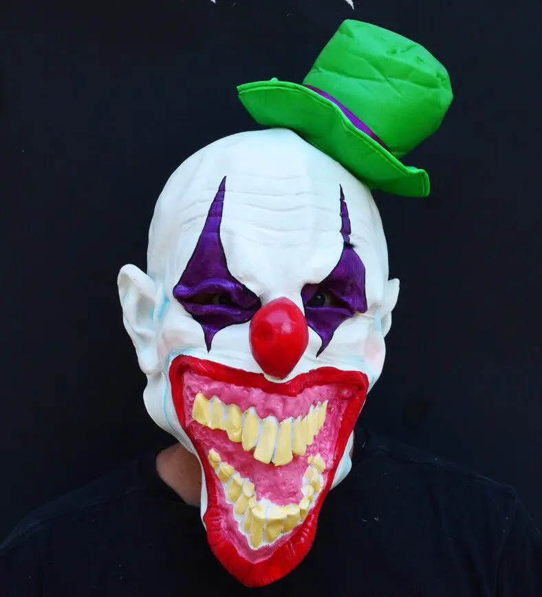 MAD HATTER Halloween Killer Joker Clown Mask Rubber Latex