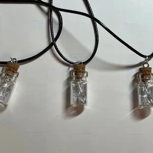 Spoon theory / Spoonie / Emergency Spoon / Chronic illness / Mini spoon in jar with cork black cord necklace