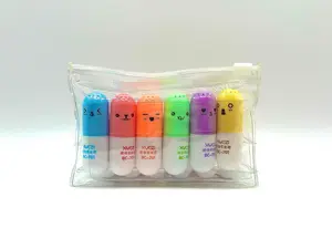 6pc Pill-Shaped Highlighters