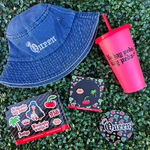 5pc Blue Jean bucket hat bundle