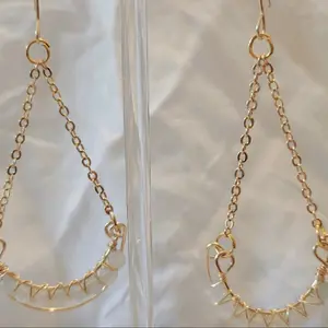 Aquamarine wire wrapped drop earrings