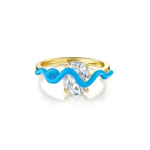 House Of Frosted Enamel Twist Ring