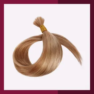 Starlet 100% Virgin Unprocessed Human Braiding Hair Straight Bulk (18"-20")(P27/613)