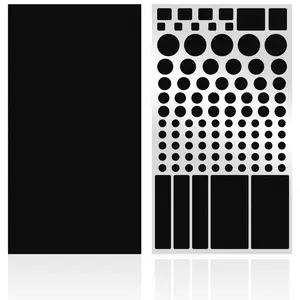 FLANCCI LED Light Blocking Stickers, Light Dimming LED Filters, (2 Sheets) Dimming Sheets for Routers, LED Covers Blackout, Dimming 50% ~ 80% of LED Lights, (2 Sheets = 1 Cut Out + 1 Uncut)