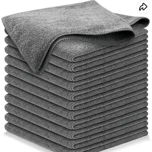 Gray microfiber towels