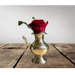 Brass Karuwa Ankhora Pittal Nepali Karuwa Lota Vessel for Puja and Drinkware Religious Decor
