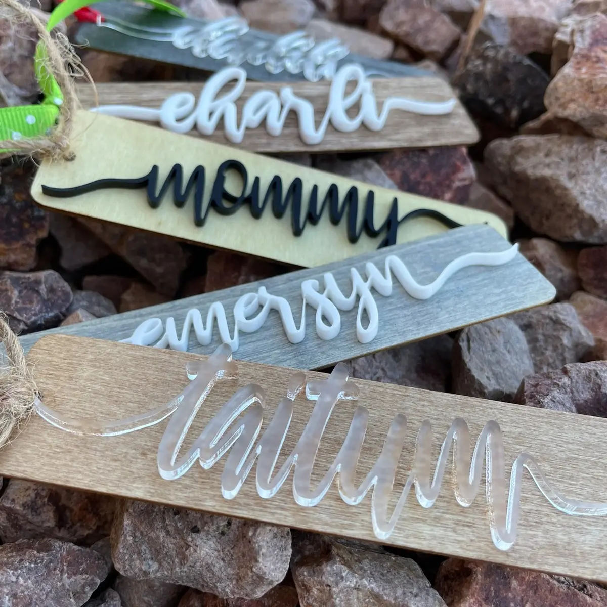 Wooden Gift Tags - Wooden Stocking Tags - Wooden Santa Tags - Holiday Tags - Custom Gift Tags - Custom Stocking Tags - Custom Santa Tags