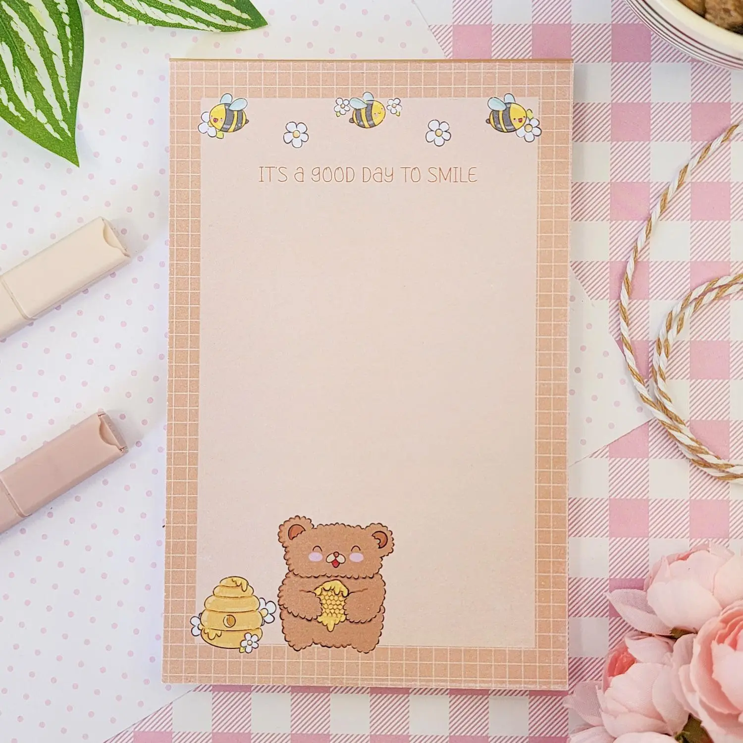 Sweet Honey Bear Notepad 4x6