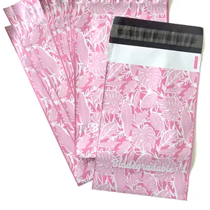 SomeFinn Pink Tropical 6x9 Biodegradable Poly Mailers 100 Count, 5.5mil Thickness, Tear Proof, Waterproof, Durable & Eco-Friendly polymailer