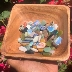 Natural Mini Crystal Coffin Carvings Home Ornament Random Pull