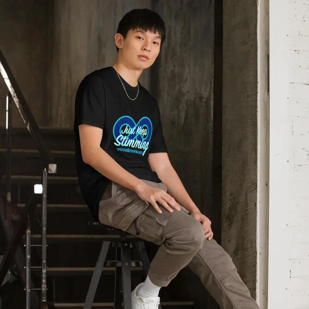 Just Keep Stimming (front logo) - Unisex T-Shirt